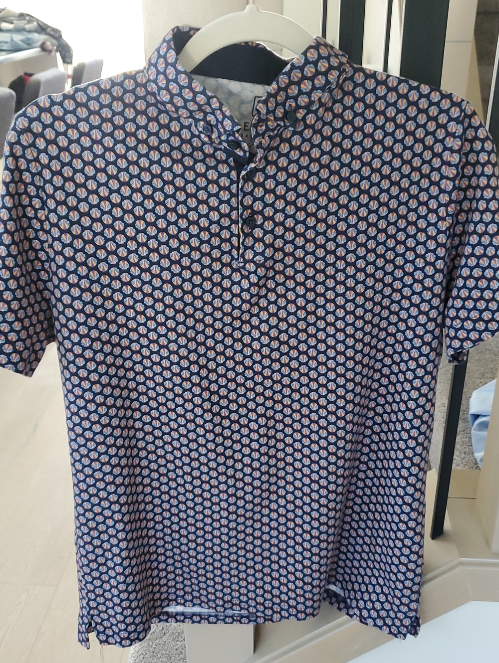 Desoto-Jersey Cotton Short Sleeve Dress Shirt Sz.LG Incredibly Soft & Stretchy